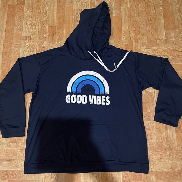 NWT Lacozy women’s Good Vibes graphic hoodie size 2XL - Picture 5 of 13